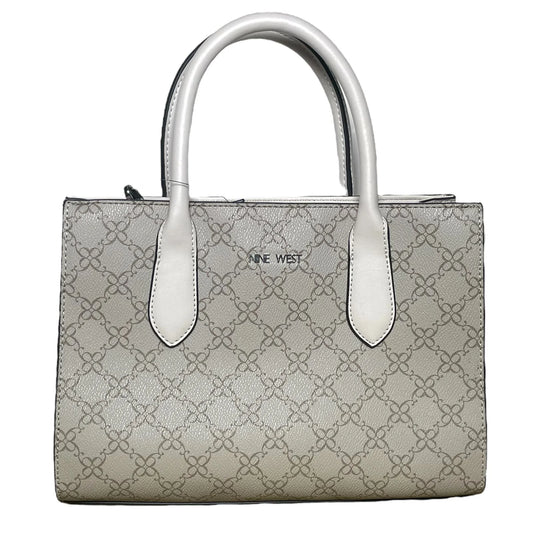 BOLSA NINE WEST GRIS CON BLANCO